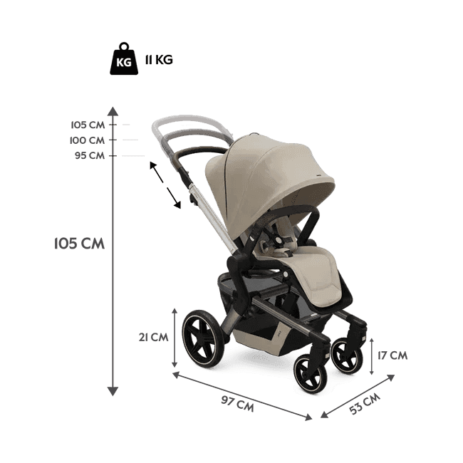 Joolz® Hub™+ Baby Stroller Timeless Taupe - Image 3