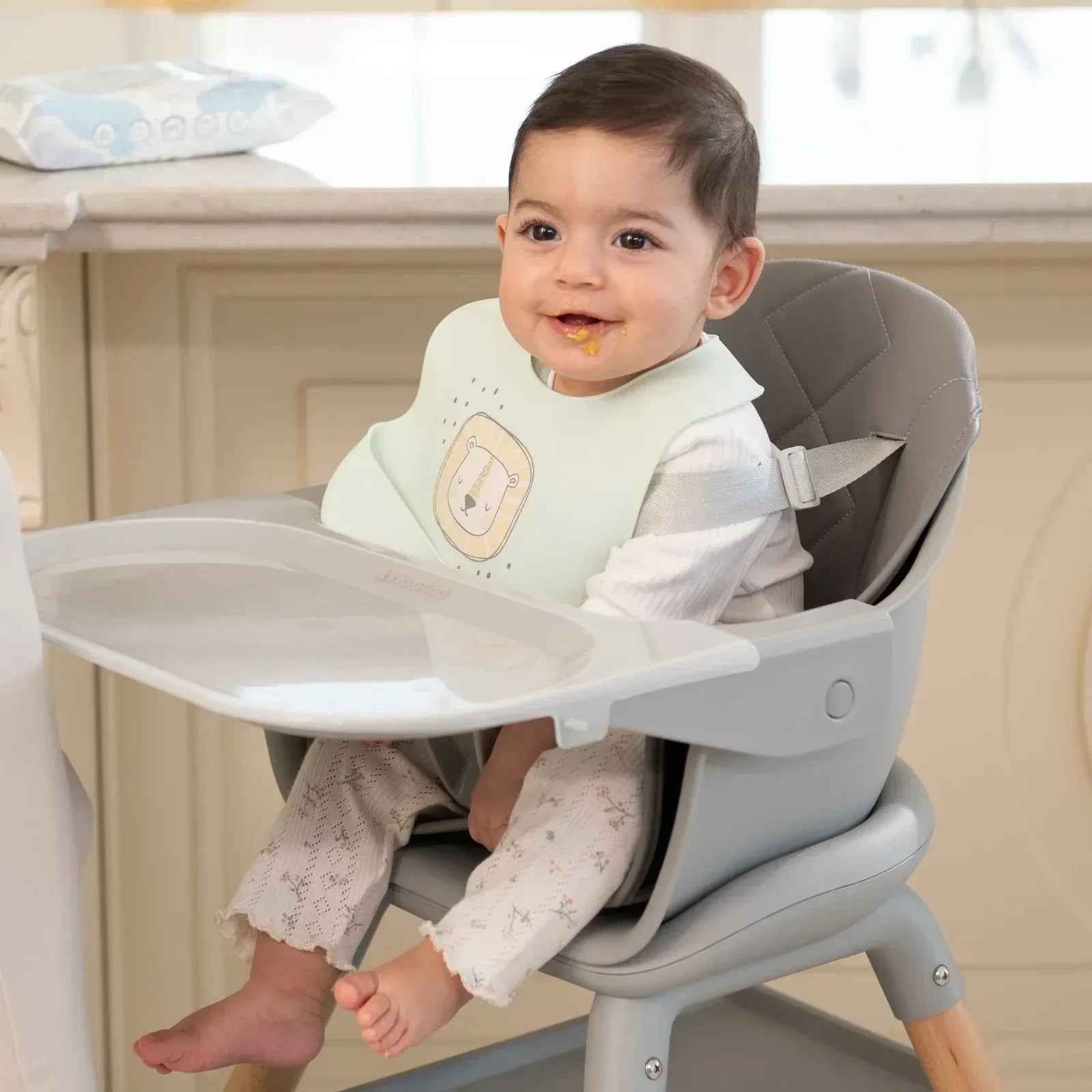 KikkaBoo® Highchair 2in1 Woody Grey - Image 6
