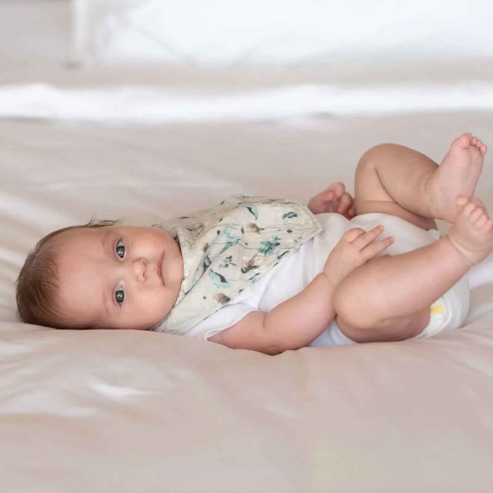 KikkaBoo® Muslin bibs set 2 pcs Secret Garden Green - Image 3