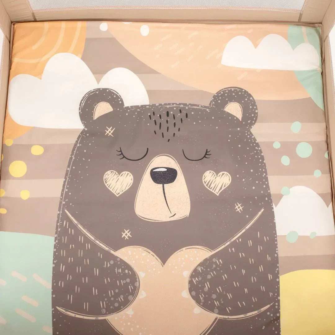 KikkaBoo® Playpen Enjoy 97x97 Beige Bear - Image 4