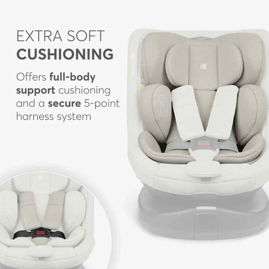 KikkaBoo® Car seat 360 i-Round i-SIZE (40-150 cm) Light Grey - Image 9