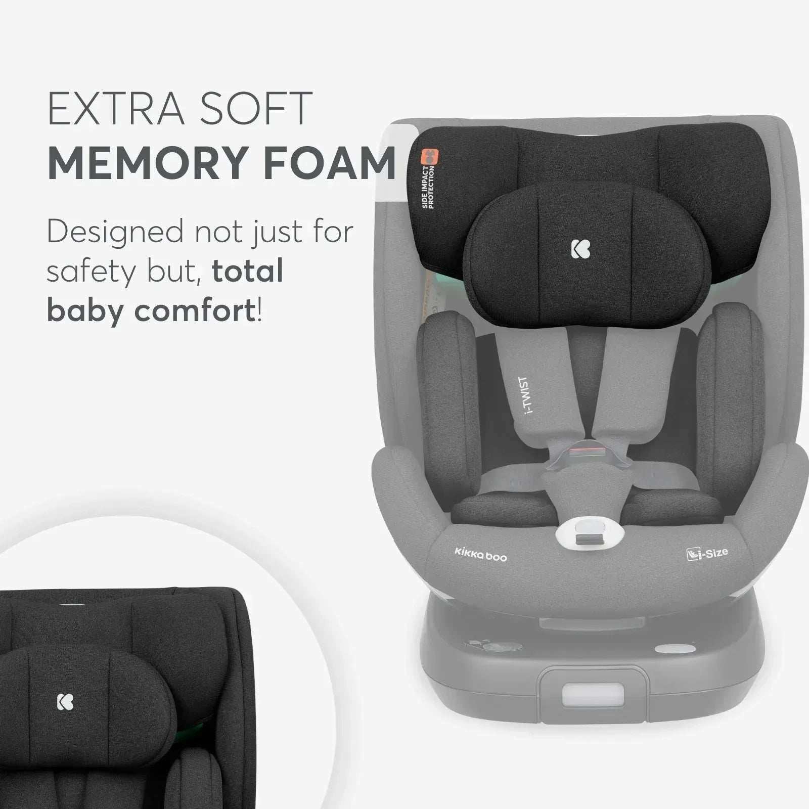 KikkaBoo® Car seat 360° i-Twist i-SIZE (40-150 cm) Dark Grey - Image 9