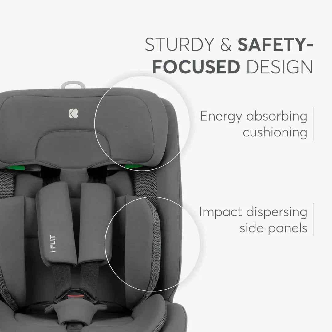 KikkaBoo® Car seat i-Cross i-Flit i-SIZE (76-150 cm) Light Grey - Image 8