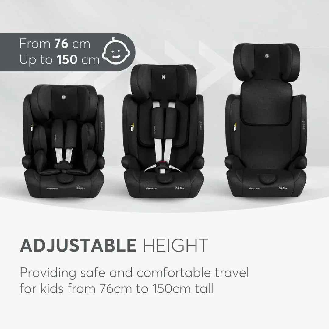 KikkaBoo® Car seat i-Cross i-SIZE (76-150 cm) Black - Image 6