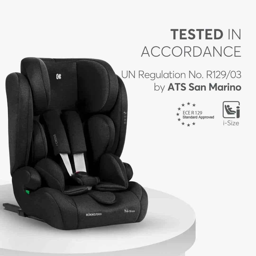 KikkaBoo® Car seat i-Cross i-SIZE (76-150 cm) Black - Image 9
