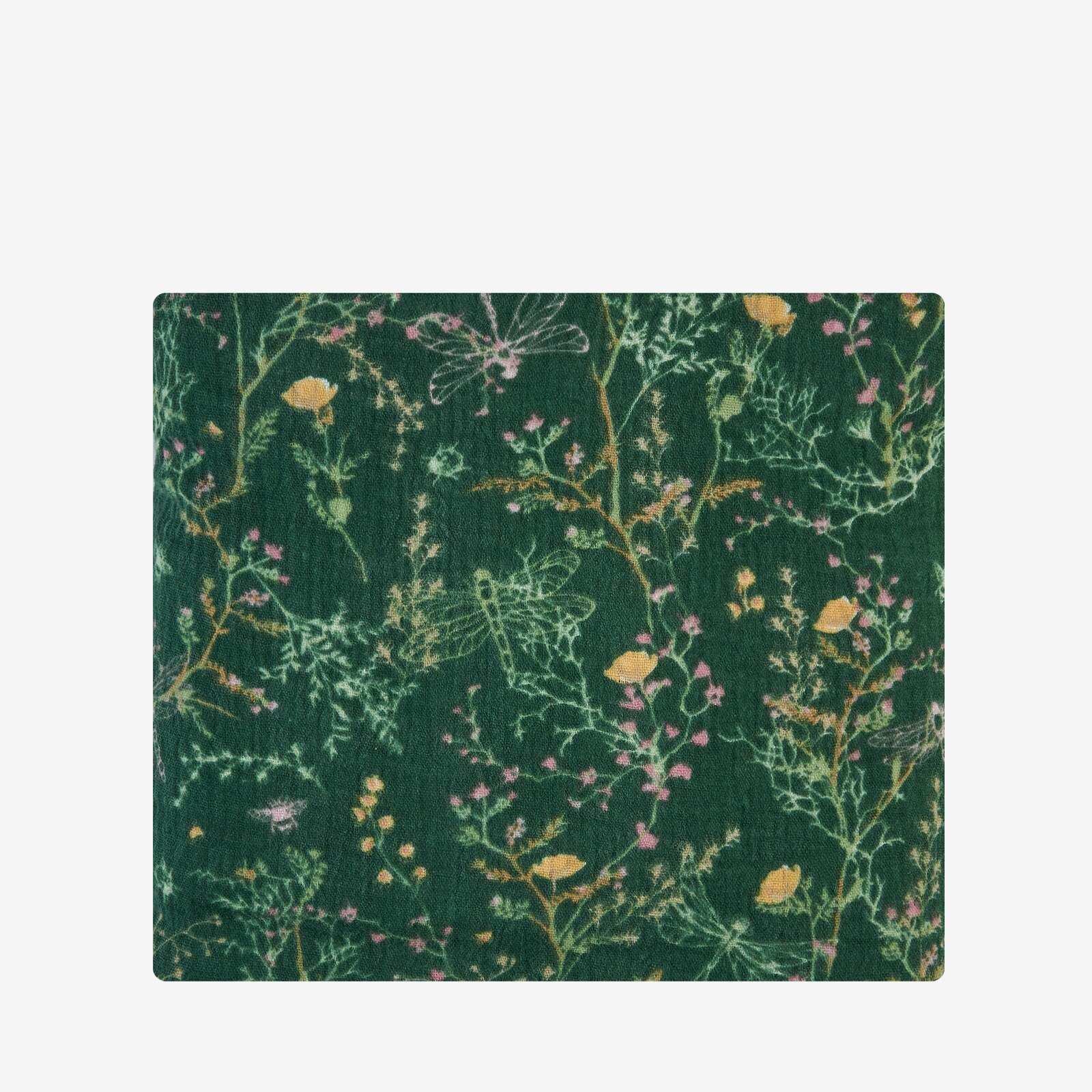 KikkaBoo® Double layer muslin blanket 100x100 cm Secret Garden Green - Image 2