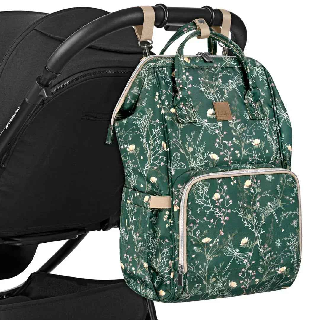 KikkaBoo® Mama bag Siena Luxe Secret Garden Deep Green - Image 10