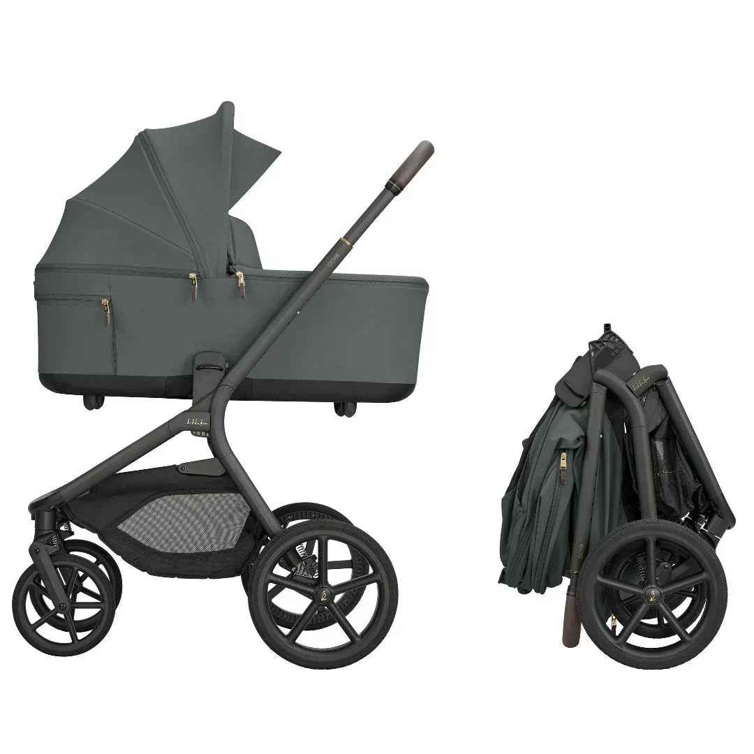 KikkaBoo® Platinum 4in1 Stroller Goya Olive + i-Class i-SIZE Car Seat (40-87 cm) Noir + i-Class 360 Rotating Isofix Base - Image 3
