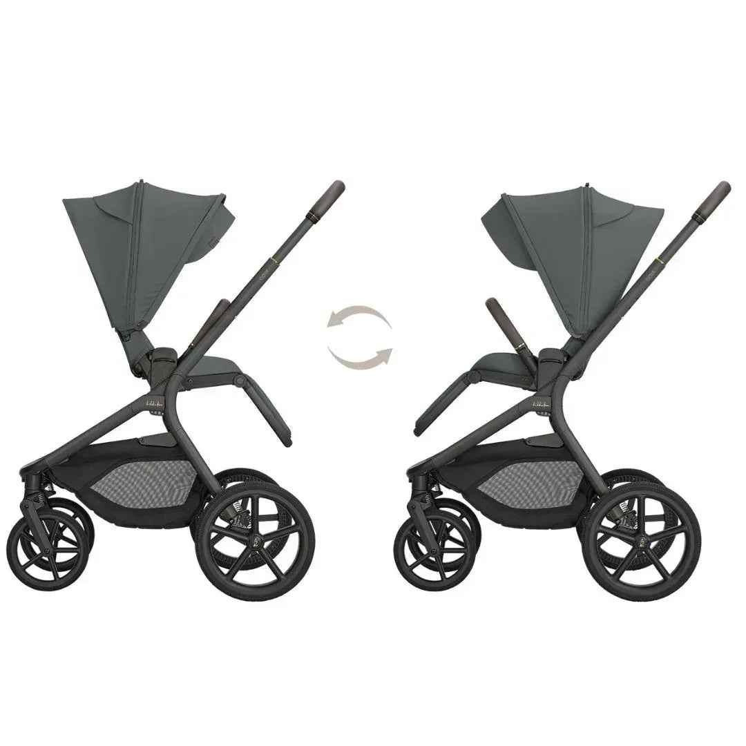 KikkaBoo® Platinum 4in1 Stroller Goya Olive + i-Class i-SIZE Car Seat (40-87 cm) Noir + i-Class 360 Rotating Isofix Base - Image 9