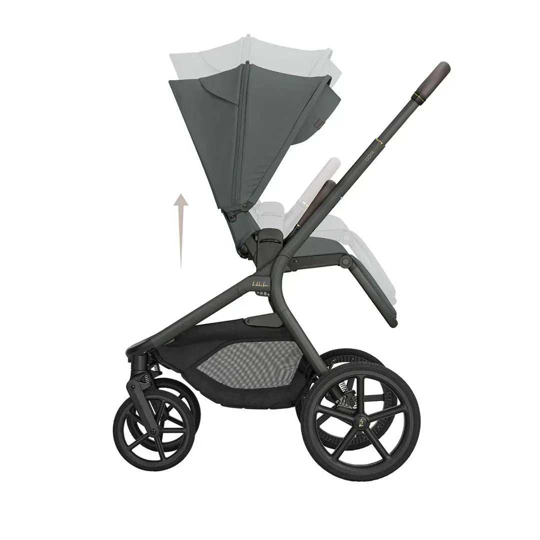 KikkaBoo® Platinum 4in1 Stroller Goya Olive + i-Class i-SIZE Car Seat (40-87 cm) Noir + i-Class 360 Rotating Isofix Base - Image 8