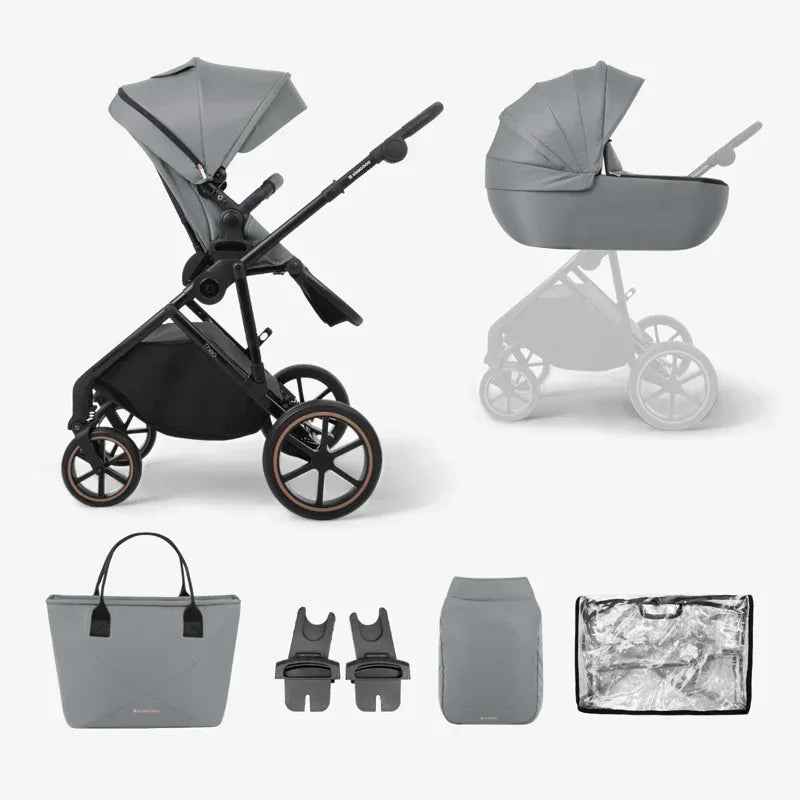 KikkaBoo® Stroller 2in1 with carrycot Thea Grey