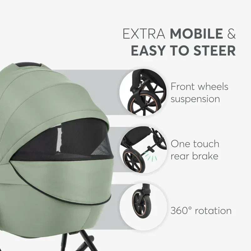 KikkaBoo® Stroller 2in1 with carrycot Thea Black - Image 11