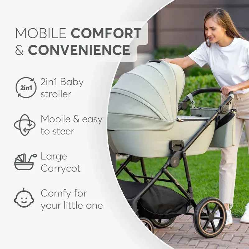 KikkaBoo® Stroller 2in1 with carrycot Thea Black - Image 13