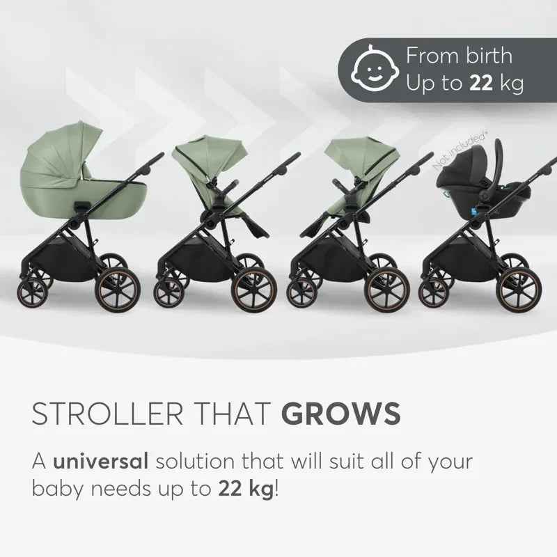 KikkaBoo® Stroller 2in1 with carrycot Thea Black - Image 7