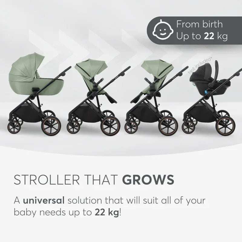KikkaBoo® Stroller 2in1 with carrycot Thea Grey - Image 24