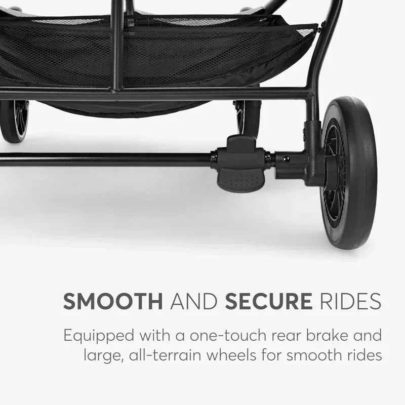 KikkaBoo® Twin stroller Happy 2 Black - Image 6