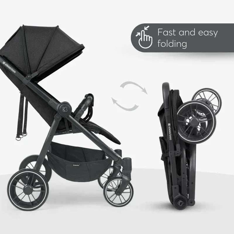 KikkaBoo® Twin stroller Happy 2 Black - Image 7