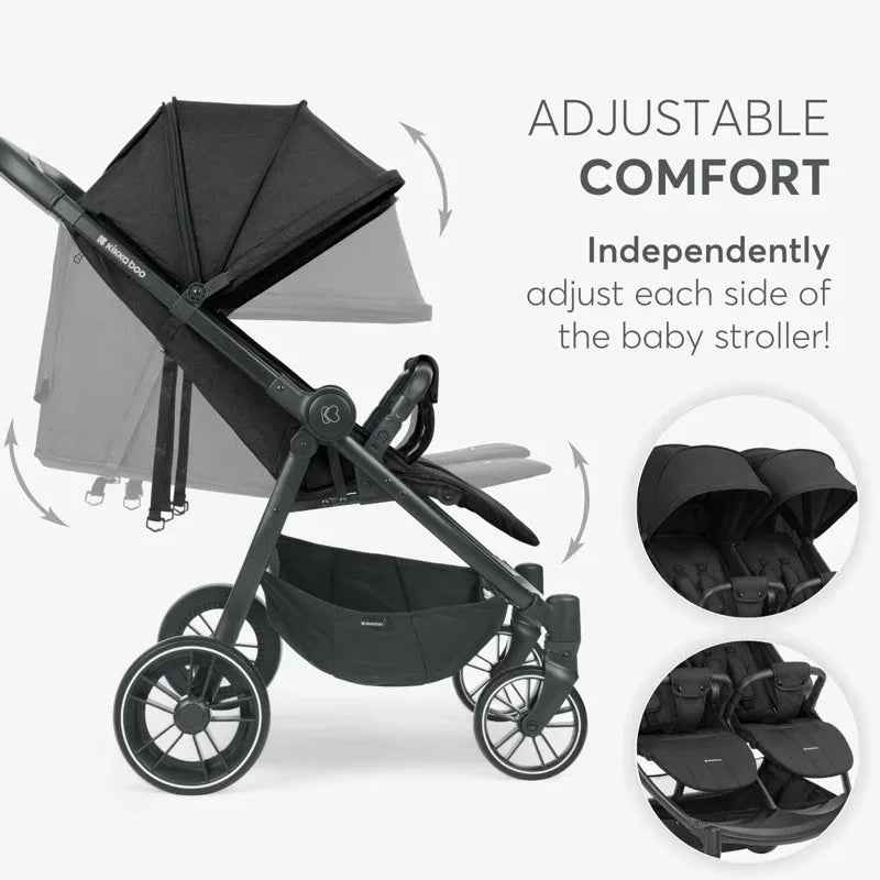 KikkaBoo® Twin stroller Happy 2 Light Grey - Image 5