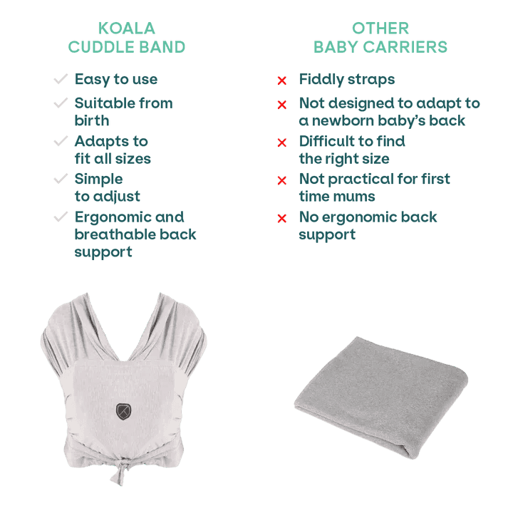 Koala Babycare® Baby Wrap Light Grey - Image 5