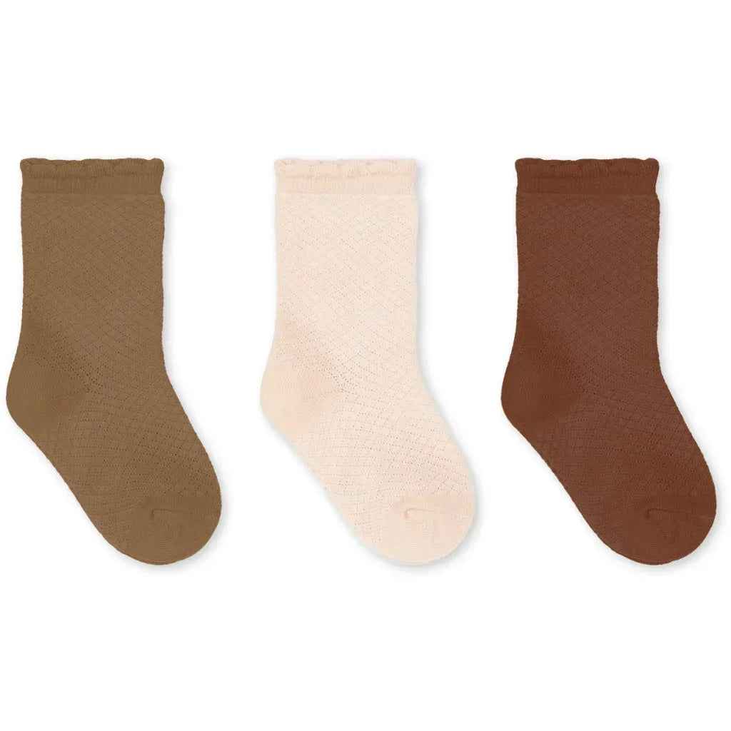 Konges Sløjd® Rib Socks 3 pack Picante/Sun/Tigers Eye - Image 5
