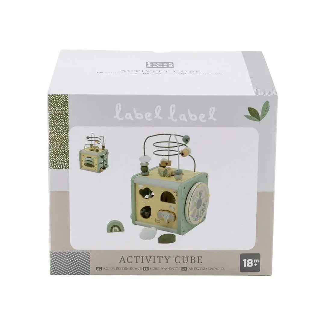 Label Label® Wooden Activity Cube Olive Green - Image 3