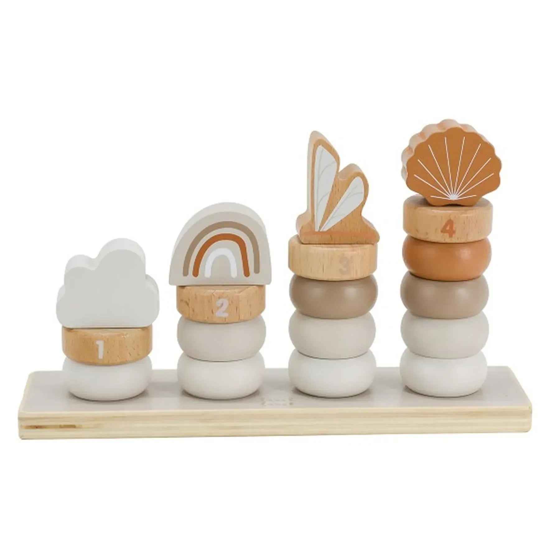 Label Label® Wooden Stacking Toy Little Rings Nougat