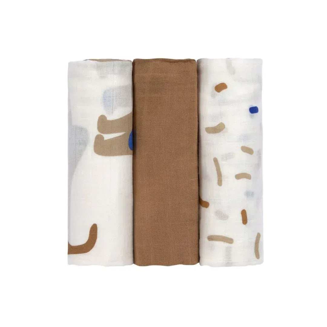 Lässig® Swaddle 3 pcs 80x80 Little Mateys Royal Blue