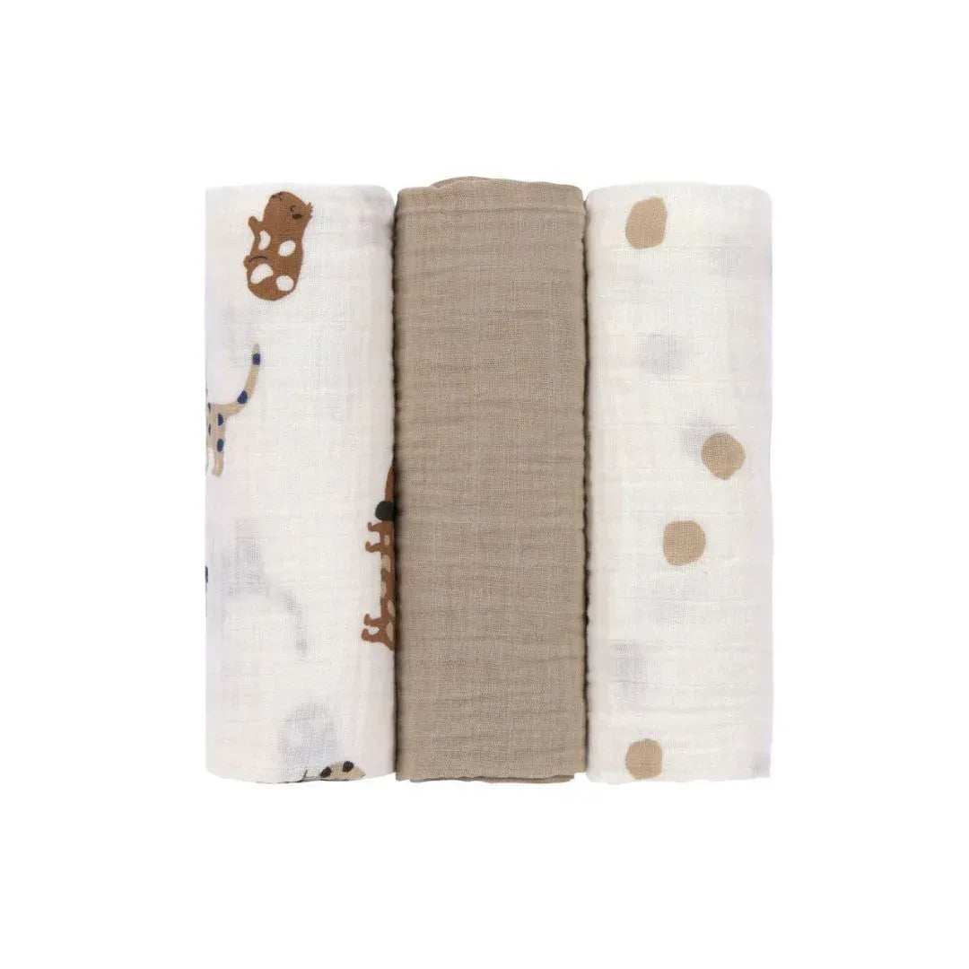 Lässig® Swaddle 3 pcs 85x85 Little Mateys Royal Blue