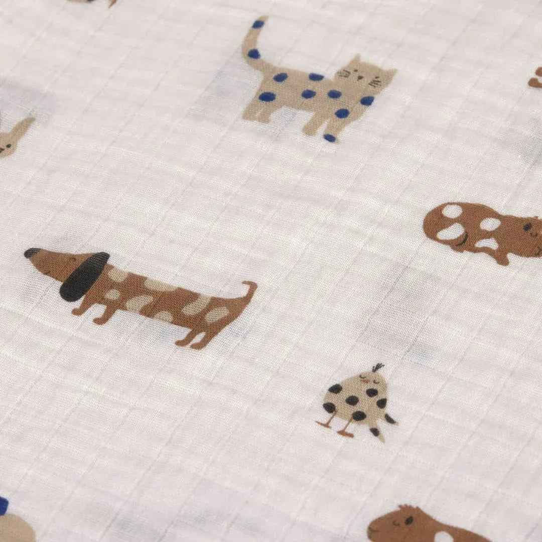 Lässig® Swaddle 3 pcs 85x85 Little Mateys Royal Blue - Image 4