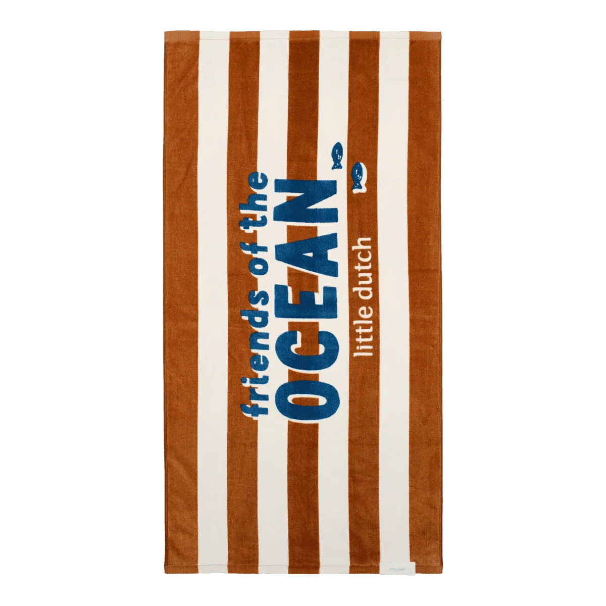 Little Dutch® Beach Towel Ocean World Brown Stripe