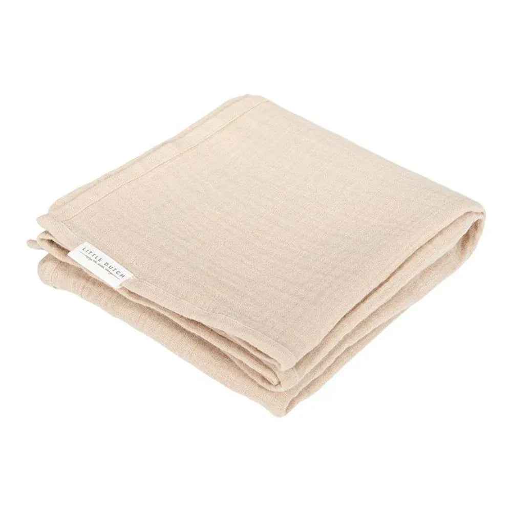 Little Dutch® Facecloths set muslin Baby Bunny/Beige 26x26 - Image 4