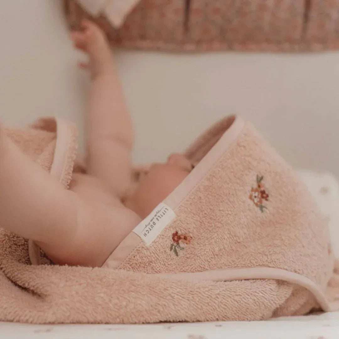 Little Dutch® Hooded towel Blossom 75x75 - Image 5