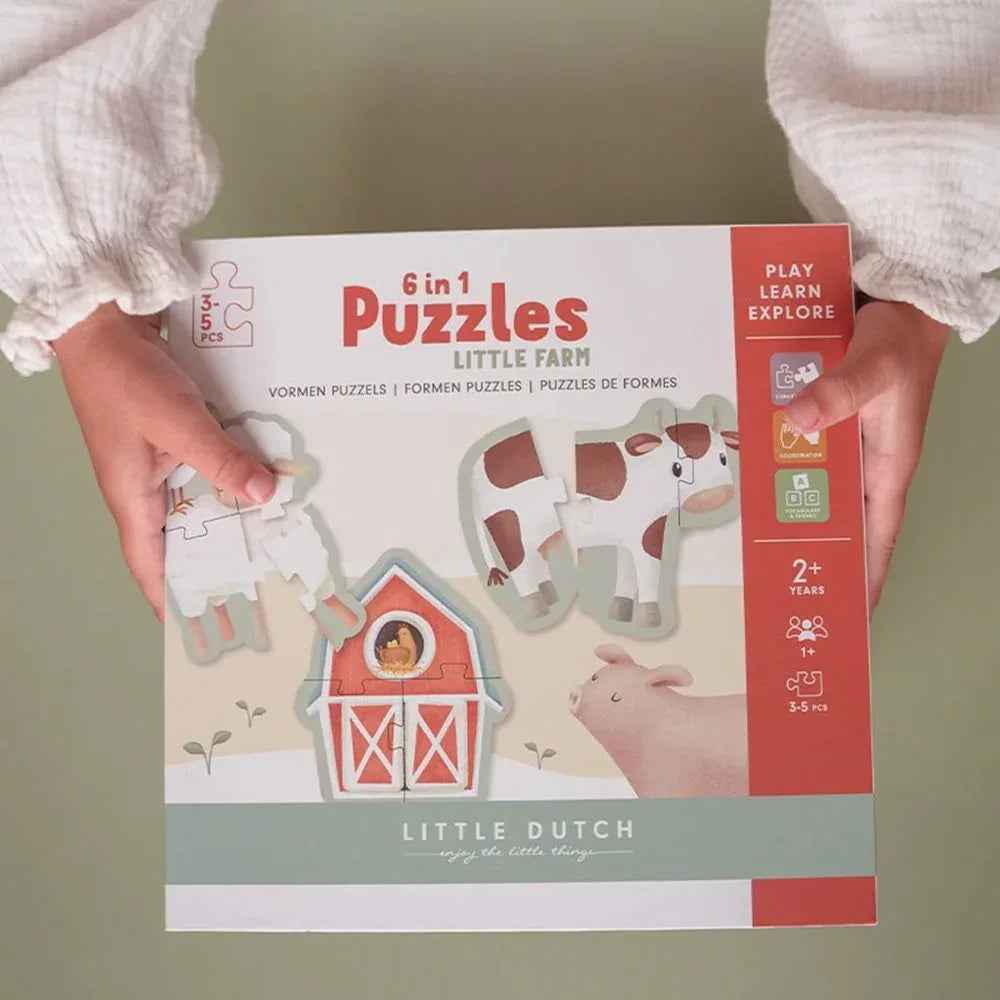 Little Dutch® Puzzle Little Farm 6in1 - Image 4