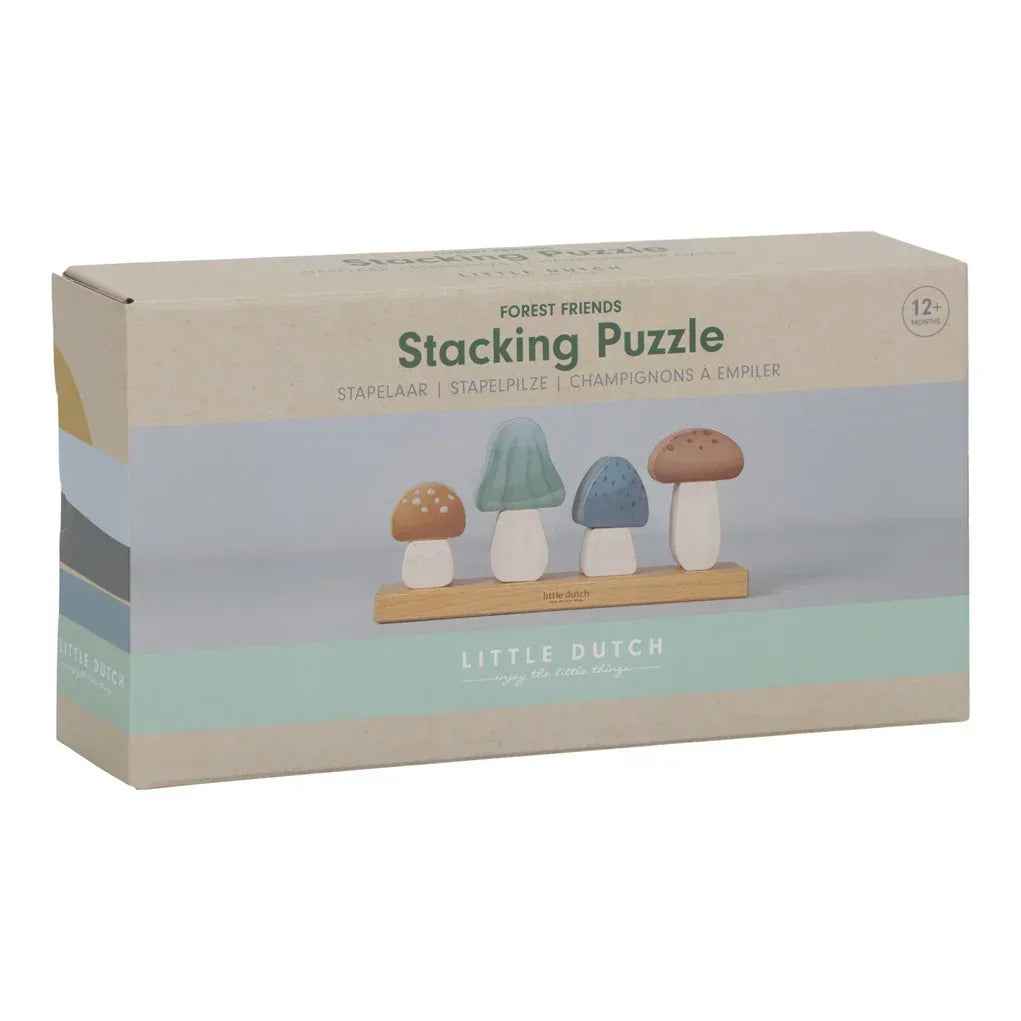 Little Dutch® Stacking Puzzle Mushrooms Forest Friends FSC - Image 2