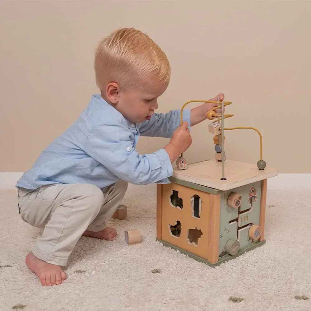 Little Dutch® Wooden Activity Cube Little Farm - Image 5