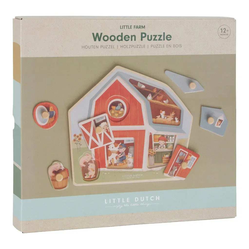 Little Dutch® Wooden puzzle Little Farm - Image 4