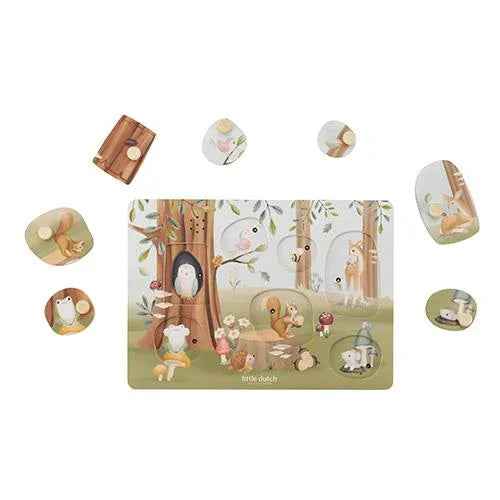 Little Dutch® Wooden Sound Puzzle Forest Friends FSC