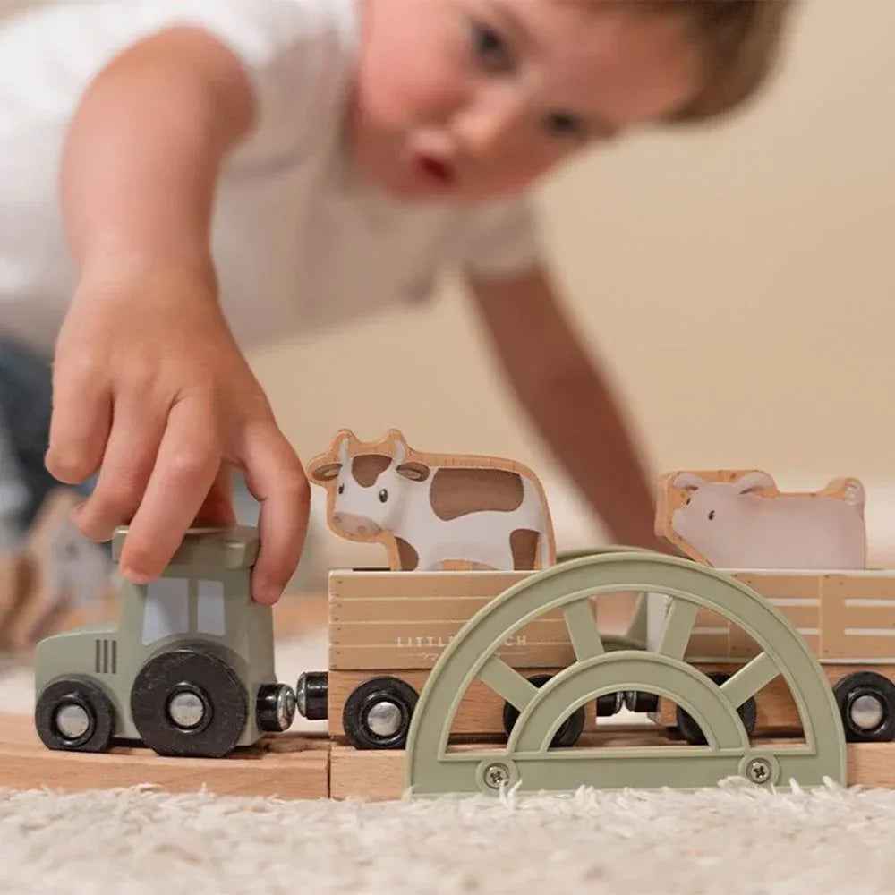 Little Dutch® Wooden train track Little Farm - Image 3
