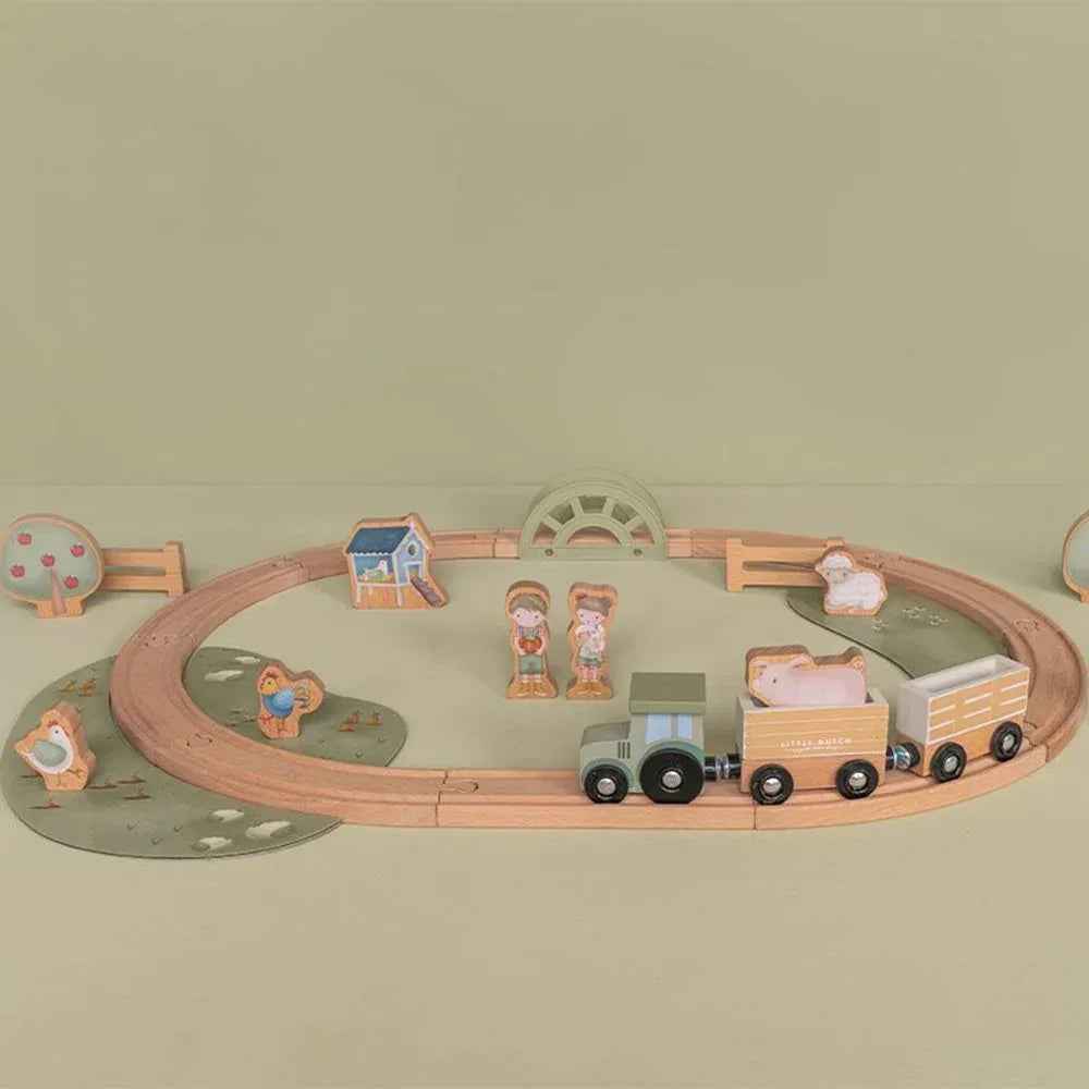 Little Dutch® Wooden train track Little Farm - Image 4