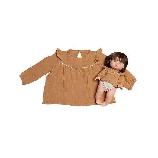 Minikane® Duo Collection MARINA blouse in cotton double gauze Camel