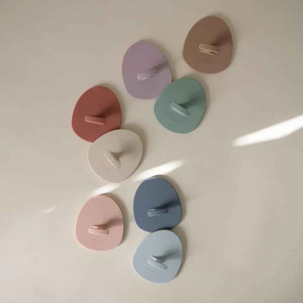 Mushie® Cradle Cap Brush-2 pack​ ​Rose/Soft Lilac - Image 4