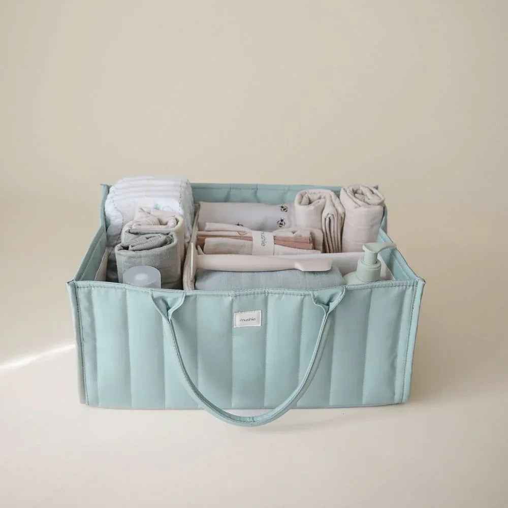 Mushie® Diaper Caddy Roman Green - Image 2