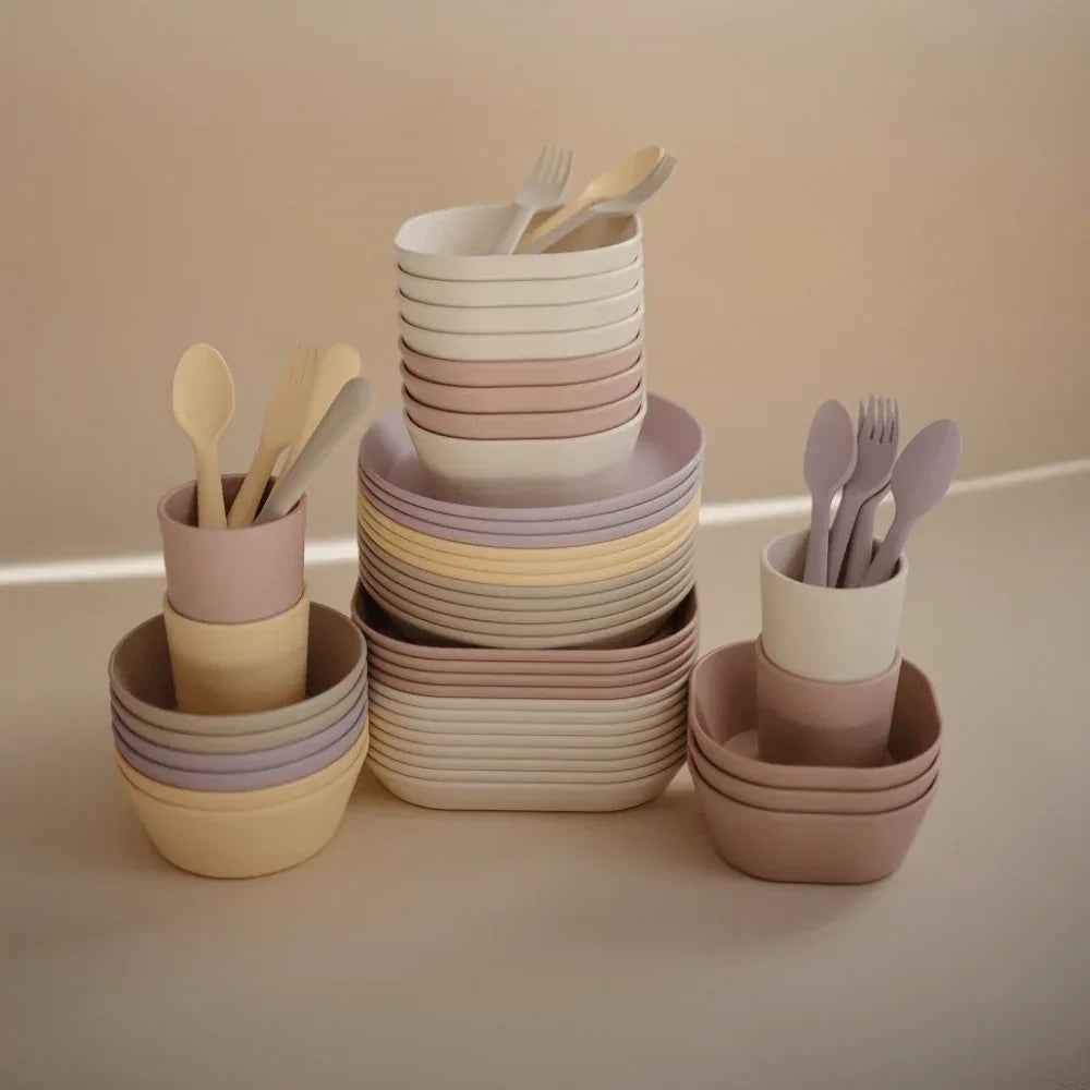 Mushie® Dinnerware Set 3-Piece Ivory - Image 3