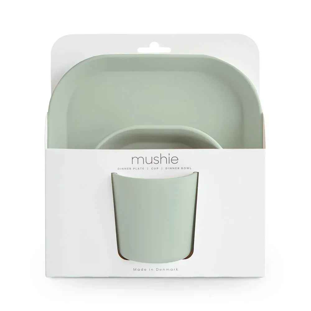 Mushie® Dinnerware Set 3-Piece Sage - Image 2