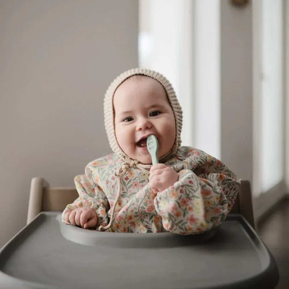 Mushie® First Feeding Baby Spoons 2-Pack Blush/Shifting Sand - Image 6