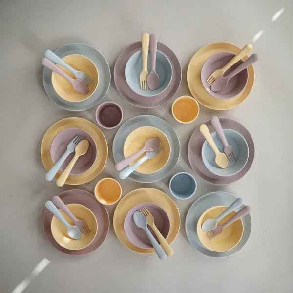 Mushie® Fork & Spoon Soft Lilac - Image 3