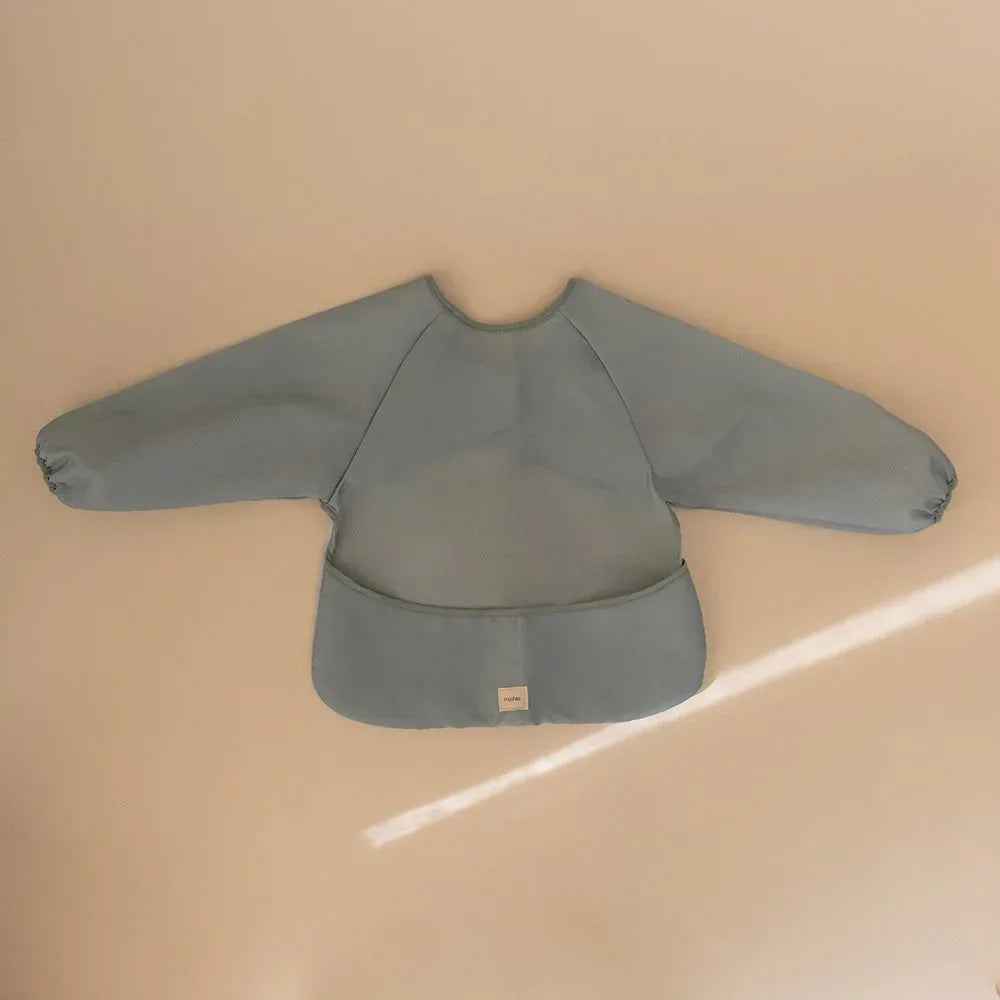 Mushie® Long Sleeve Bib​ Roman Green - Image 3