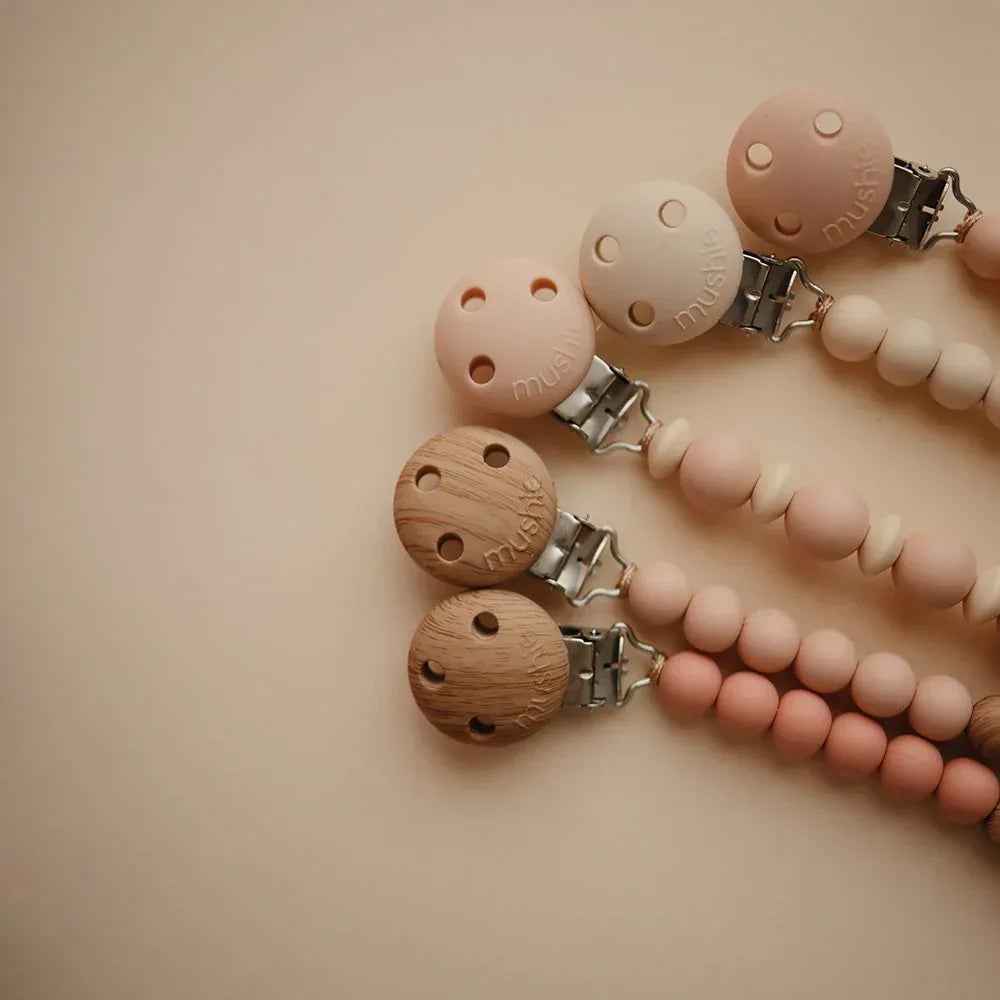 Mushie® Pacifier Clips EVA Blush - Image 3