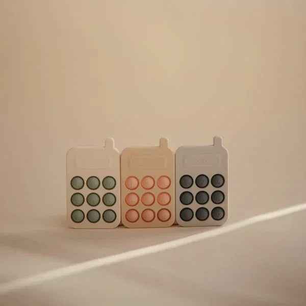 Mushie® Phone Press Toy Cambridge Blue - Image 3