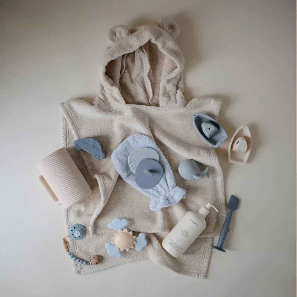 Mushie® Poncho Towel (1-3 Y) Bear Fog - Image 2